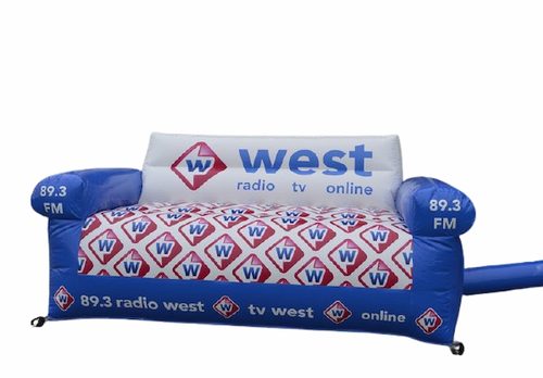 maatwerk opblaasbare product vergroting van Radio West bank 
